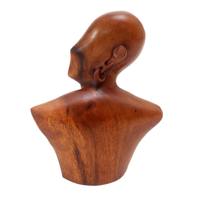 Wood statuette, 'Modern Woman' - Wood statuette