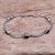 Onyx link bracelet, 'Black Rice Seeds' - Sterling Silver Onyx Bracelet from Indonesia (image 2) thumbail