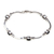 Onyx link bracelet, 'Black Rice Seeds' - Sterling Silver Onyx Bracelet from Indonesia (image 2c) thumbail