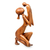 Wood sculpture, 'Moment of Tenderness' - Hand Crafted Mother and Child Sculpture (image 2a) thumbail