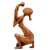Wood sculpture, 'Moment of Tenderness' - Hand Crafted Mother and Child Sculpture (image 2b) thumbail