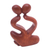 Wood sculpture, 'Heartfelt Kiss' - Romantic Wood Sculpture (image 2d) thumbail