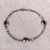 Garnet charm bracelet, 'Triple Passion' - Garnet charm bracelet (image 2) thumbail