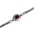 Garnet charm bracelet, 'Triple Passion' - Garnet charm bracelet (image 2d) thumbail
