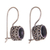 Amethyst drop earrings, 'Purple Spell' - Sterling Silver Amethyst Drop Earrings (image 2c) thumbail