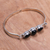Onyx bangle bracelet, 'Vision of Loveliness' - Onyx bangle bracelet (image 2c) thumbail