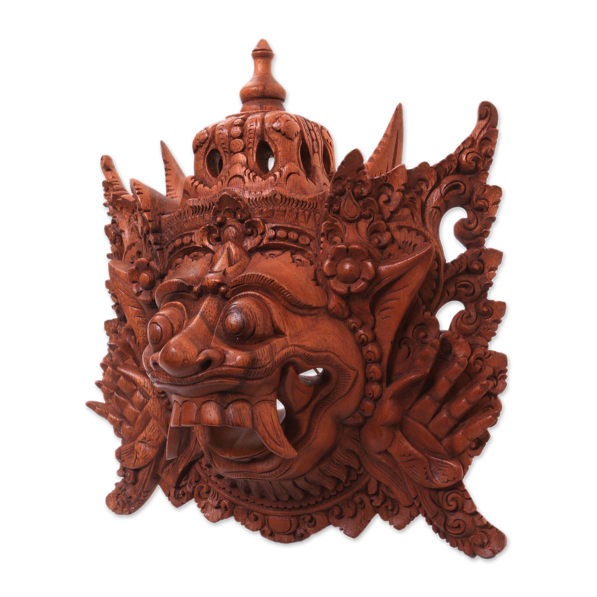 Balinese Carved Wood Mask Depicting Alengka King of Alengka - Rahwana ...