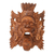 Wood mask, 'Judge of the Netherworld' - Fair Trade Cultural Wood Mask thumbail