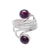 Garnet ring, 'Life Force of Peace' - Handcrafted Sterling Silver and Garnet Ring thumbail