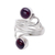 Garnet ring, 'Life Force of Peace' - Handcrafted Sterling Silver and Garnet Ring (image 2c) thumbail