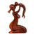 Wood sculpture, 'Mother's Love' - Suar Wood Family Sculpture (image 2a) thumbail