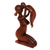 Wood sculpture, 'Mother's Love' - Suar Wood Family Sculpture (image 2c) thumbail