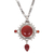 Carnelian pendant necklace, 'Radiant Sun' - Carnelian Sterling Silver Pendant Necklace thumbail