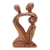Wood sculpture, 'Dreaming of You' - Indonesian Romantic Wood Sculpture