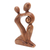 Wood sculpture, 'Dreaming of You' - Indonesian Romantic Wood Sculpture