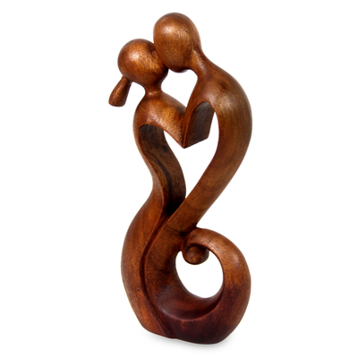 Holzskulptur - Romantische Skulptur aus Suarholz