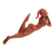 Wood statuette, 'Daydreamer' - Female Nude Statuette
