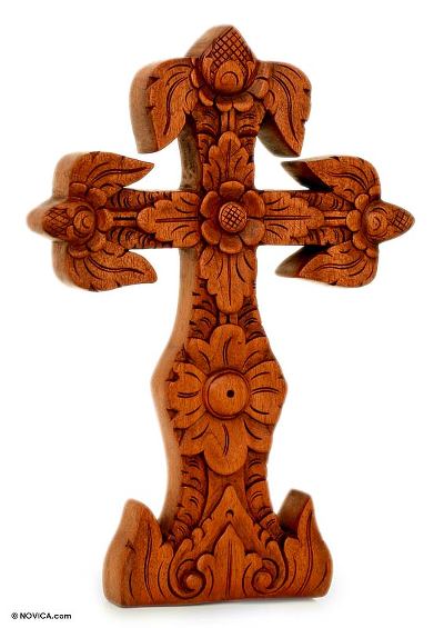 Mahogany cross, 'Forest' - Mahogany cross