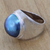 Cultured pearl solitaire ring, 'Blue Moon' - Sterling Silver and Pearl Domed Ring (image 2d) thumbail