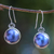 Cultured pearl dangle earrings, 'Blue Moon' - Sterling Silver Cultured Pearl Dangle Earrings
