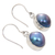 Cultured pearl dangle earrings, 'Blue Moon' - Sterling Silver Cultured Pearl Dangle Earrings