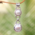 Cultured freshwater pearl pendant, 'Somewhere Between' - Sterling Silver and Cultured Pearl Pendant from Bali
