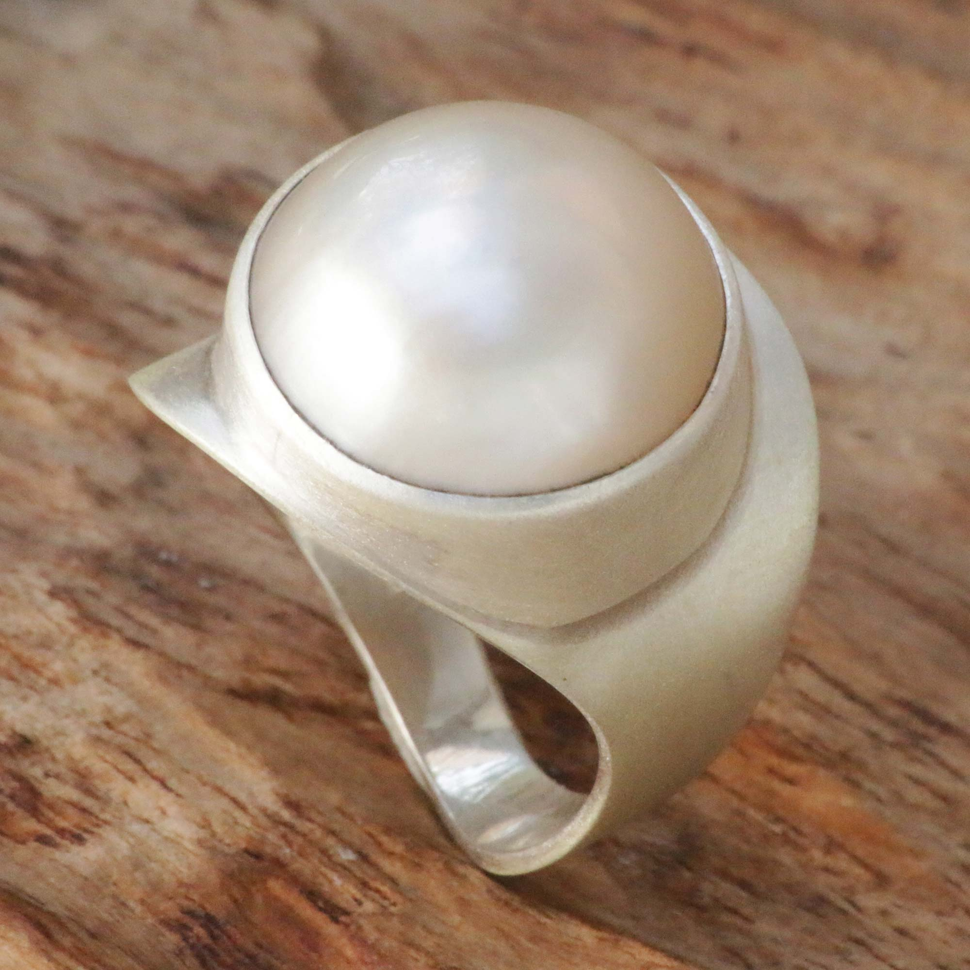 Buy Pearl 925 Sterling Silver Ring from Ornate Jewels