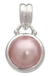 Cultured pearl pendant, 'Romantic Moon' - Handmade Cultured Pearl Pendant