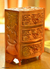 Wood chest of drawers, 'Paradise' - Small Carved Wood Chest of Drawers  thumbail