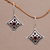 Garnet dangle earrings, 'Temple Window' - Garnet dangle earrings (image 2) thumbail