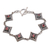 Garnet charm bracelet, 'Temple Window' - Garnet charm bracelet thumbail