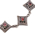 Garnet charm bracelet, 'Temple Window' - Garnet charm bracelet (image 2c) thumbail