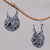 Sterling silver filigree hoop earrings, 'Eagle Legend' - Sterling Silver Hoop Bird Earrings thumbail