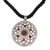 Garnet flower necklace, 'Lotus Blossom' - Floral Garnet Sterling Silver Necklace (image 2a) thumbail
