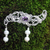Cultured pearl and amethyst brooch pin, 'Misty Dew' - Amethyst and Pearl Sterling Silver Brooch Pin (image 2) thumbail