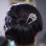 Garnet hairpin, 'Tiara' - Garnet hairpin