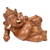 Wood statuette, 'Magnanimous Ganesha' - Wood statuette thumbail