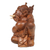 Wood statuette, 'Magnanimous Ganesha' - Wood statuette