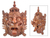 Máscara de madera, 'Baruna, dios del mar' - Máscara cultural tallada a mano