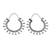 Sterling silver hoop earrings, 'Midnight Rapture' - Sterling Silver Hoop Earrings thumbail