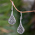 Sterling silver flower earrings, 'Floral Reign' - Sterling Silver Dangle Earrings (image 2) thumbail