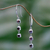 Garnet dangle earrings, 'Hit by Fire' - Garnet dangle earrings (image 2) thumbail