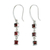 Garnet dangle earrings, 'Hit by Fire' - Garnet dangle earrings thumbail