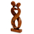 Wood sculpture, 'Heart to Heart' - Romantic Wood Sculpture (image 2b) thumbail