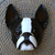 Wood mask, 'Sweet Boston Terrier' - Wood mask (image 2c) thumbail