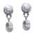Cultured pearl dangle earrings, 'Angel' - Cultured pearl dangle earrings (image 2a) thumbail