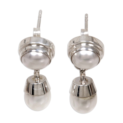 Cultured pearl dangle earrings, 'Angel' - Cultured pearl dangle earrings