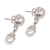 Cultured pearl dangle earrings, 'Angel' - Cultured pearl dangle earrings (image 2c) thumbail