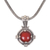 Carnelian pendant necklace, 'Russet Oracle' - Sterling Silver Carnelian Pendant Necklace (image 2b) thumbail