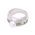 Cultured pearl and peridot cocktail ring, 'Heart Song' - Unique Cultured Pearl and Peridot Silver Ring
